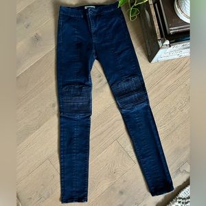 Gap high rise true skinn moto jeans-size 28/6 TALL